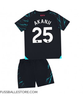 Günstige Manchester City Manuel Akanji #25 3rd trikot Kinder 2023-24 Kurzarm (+ Kurze Hosen)